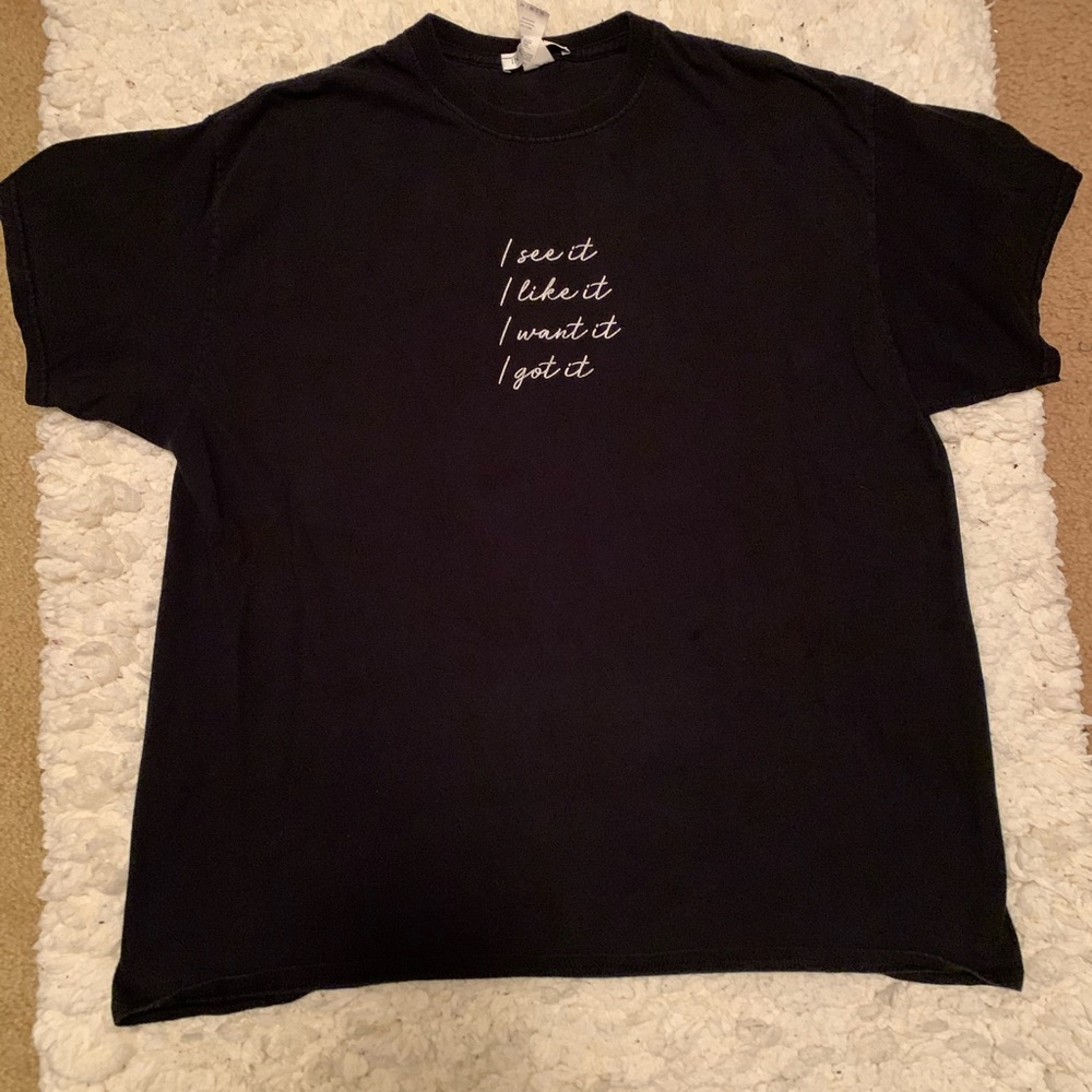 I see it I like it I want it I got it in the style black short sleeve tee 14/16